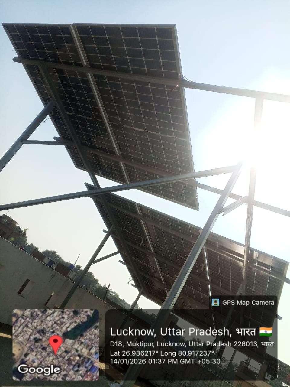 High efficiency rooftop solar agra setup